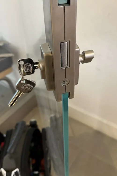 New lock cylinder installed in a Next store nr Leeds. Lock change at the Next store Leeds.