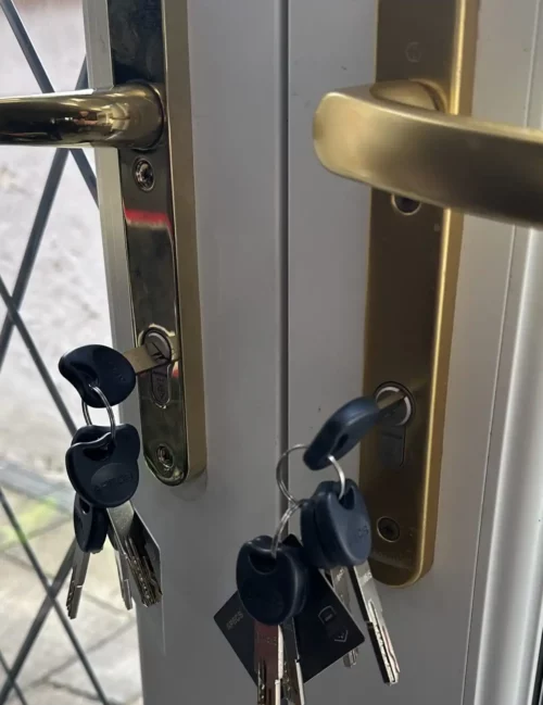 Apecs 3-star high security cylinder lock fitted during a lock change in Leeds.