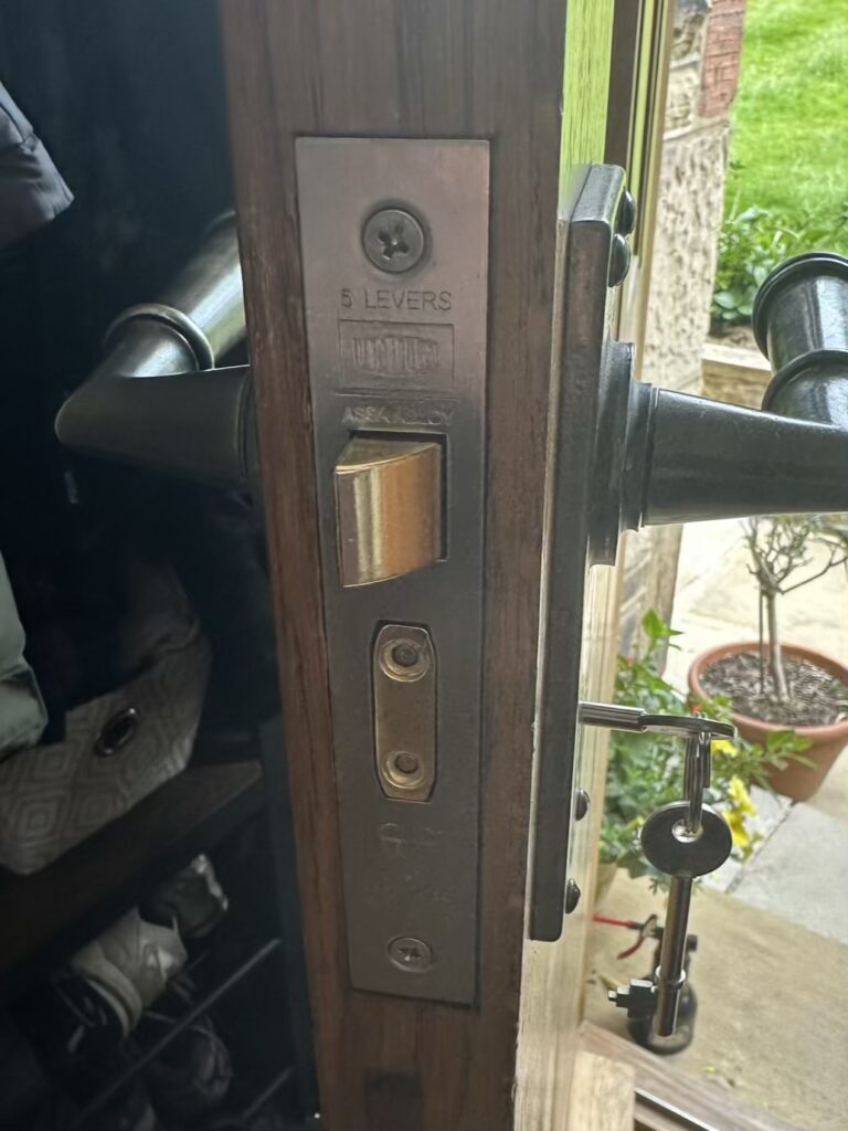 British Standard lock installation. Locksmith Burley