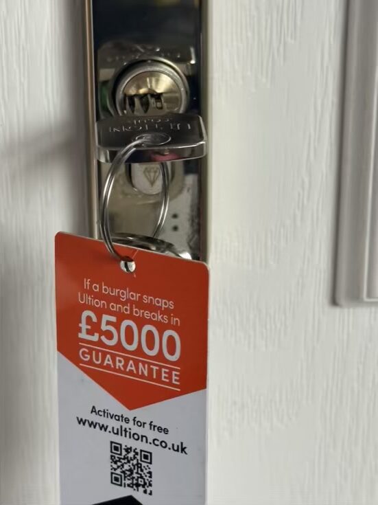 Burglary repairs Leeds. New Ultion lock installation. Burglary Repairs Leeds. New High Security Ultion Lock Installed.